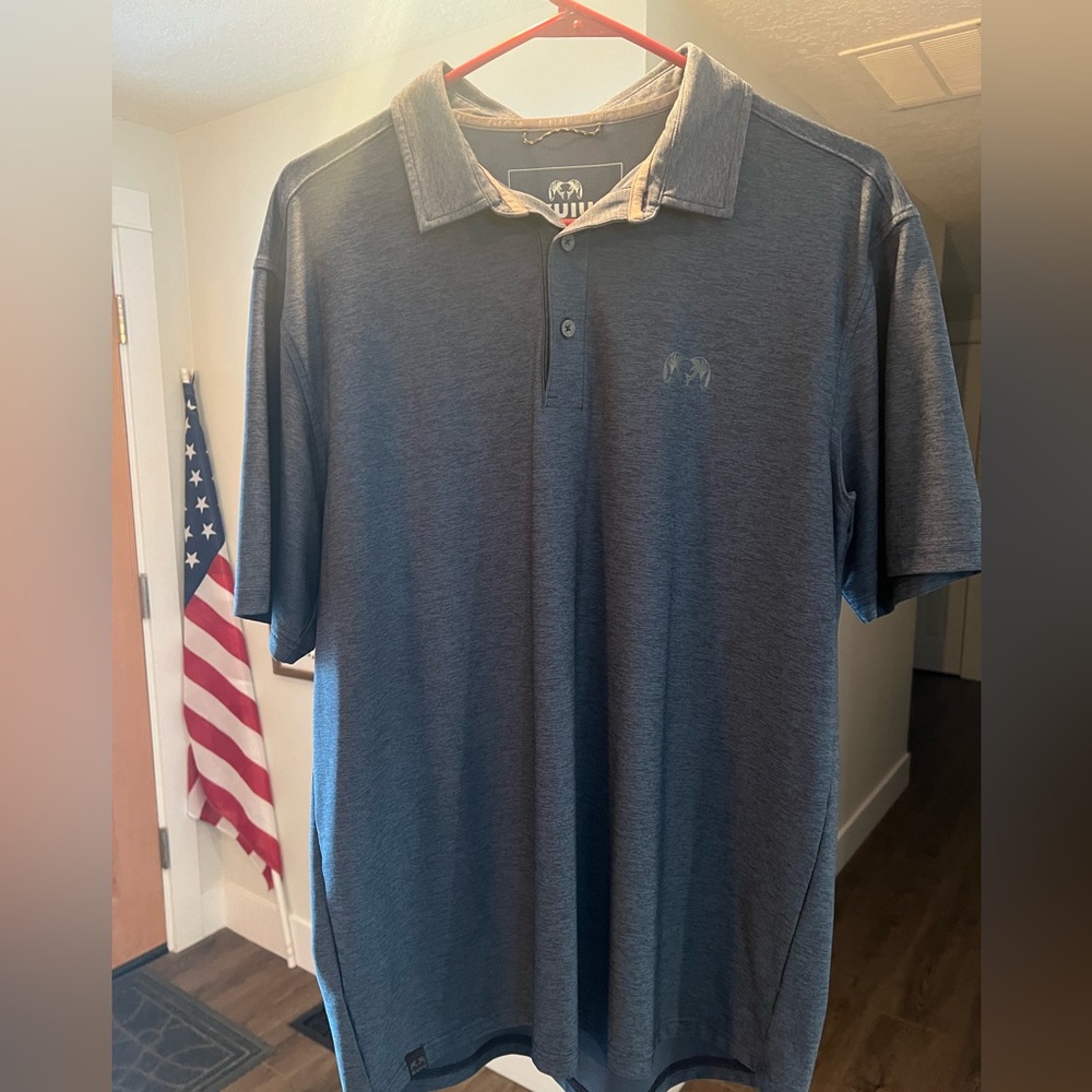 KUIU Performance Polo-Storm Blue-L